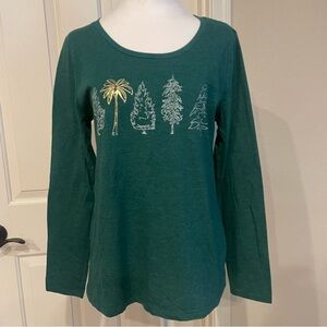 LOFT Forest Green Long Sleeve Top
